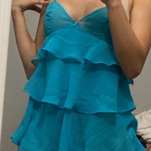 blue flowy lingerie top!